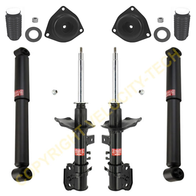 KYB 4 EXCEL-G GAS STRUTS SHOCKS MOUNTS & BOOTS FITS 97-99 QX4 96-99 PATHFINDER