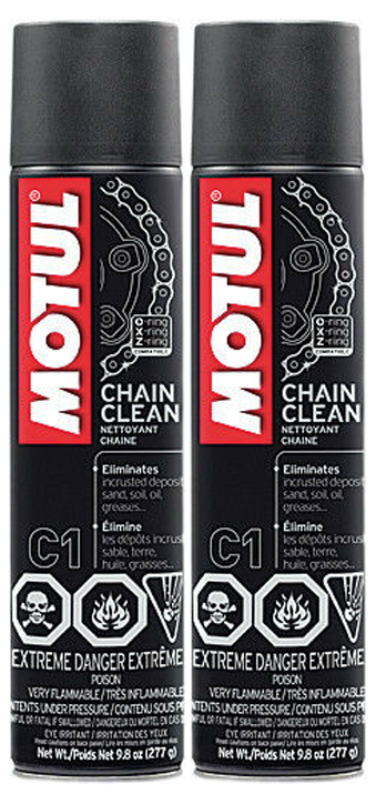 Motul C1 Chain Clean 9.8 fl.oz O-Ring X-Ring Z-Ring Compatible - 2 Pack