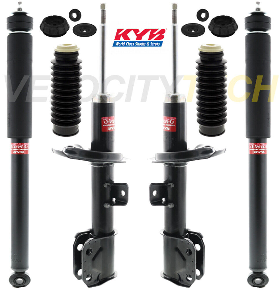 KYB Excel-G Front Rear Struts Shocks Bearings Boots 07-13 Suzuki SX4 (Set of 4)