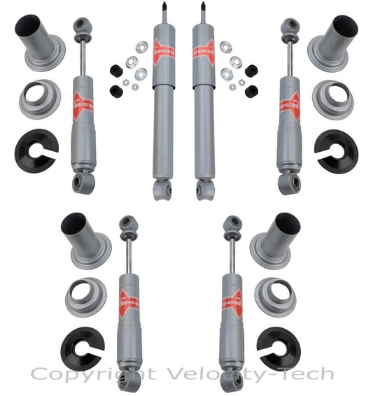 KYB GAS-A-JUST UPGRADE SHOCKS FRONT & REAR JAGUAR XJ XJ12 XJ6 XJS FULL SET OF 6