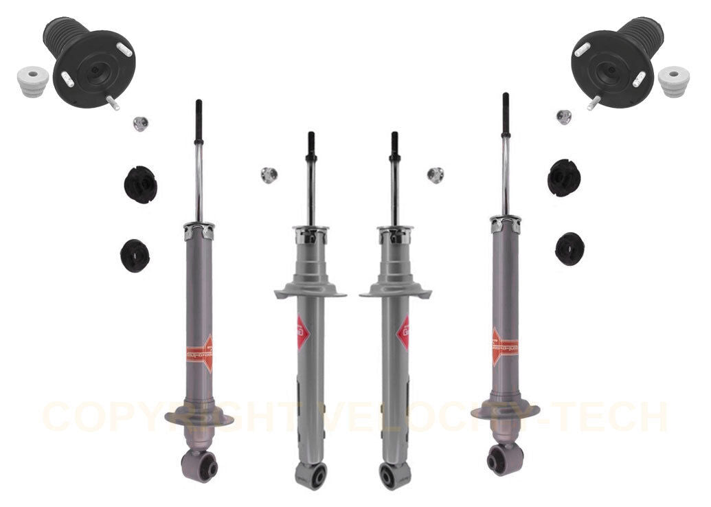 KYB GAS SHOCKS FRONT & REAR W/ MOUNTS FITS 06-13 LEXUS IS250 IS350 2WD