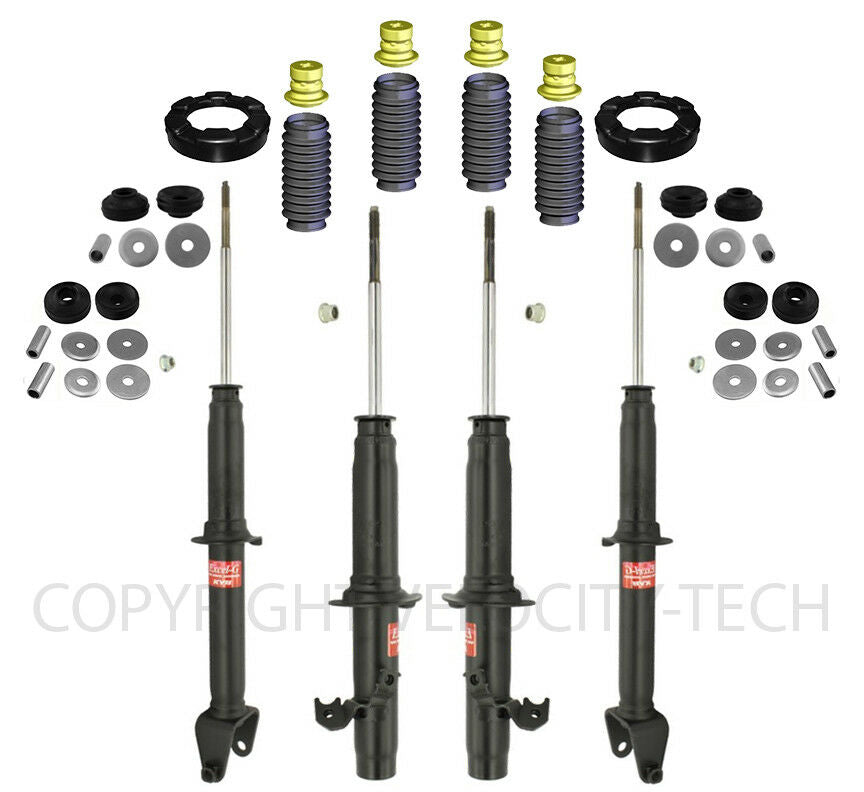 KYB EXCEL-G GAS SHOCKS MOUNTS & BOOTS 1992-2001 HONDA PRELUDE FULL KIT