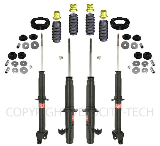 KYB EXCEL-G GAS SHOCKS MOUNTS & BOOTS 1992-2001 HONDA PRELUDE FULL KIT