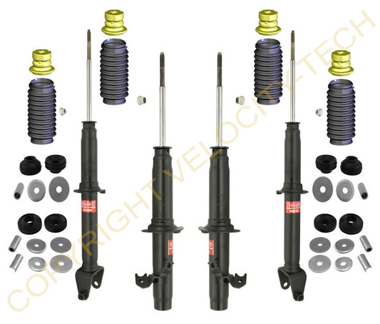 KYB EXCEL-G GAS SHOCKS BOOTS & MOUNTS 92-01 HONDA PRELUDE FULL SET OF 4