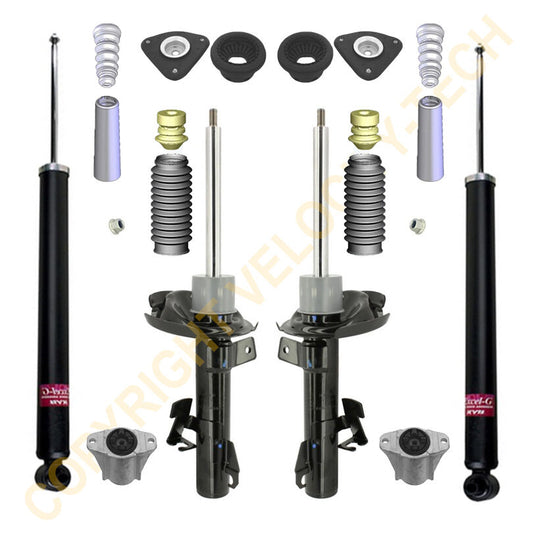 KYB EXCEL-G GAS STRUTS SHOCKS WITH BOOTS & MOUNTS 04-09 MAZDA 3 FULL KIT