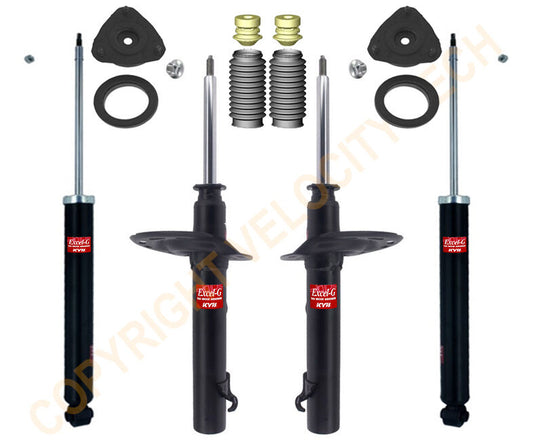 KYB EXCEL-G GAS STRUTS SHOCKS FRONT & REAR 06-11 FORD FOCUS W BOOTS MOUNTS