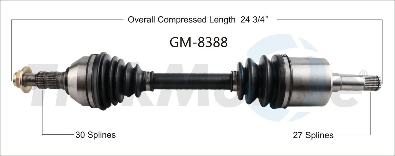 TRAKMOTIVE CV Axle Shaft fits 2016 Chevrolet Malibu FRONT LEFT