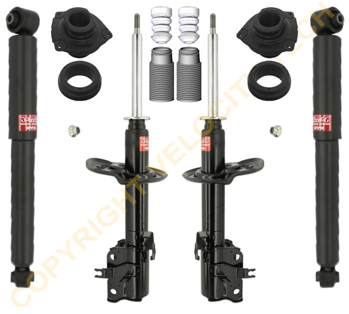 KYB EXCEL-G GAS SHOCKS STRUTS FITS 08-12 NISSAN ROGUE WITH BOOTS MOUNTS FULL KIT