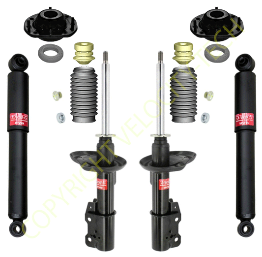 KYB EXCEL-G SHOCKS STRUTS CHEVY COBALT HHR G5 PURSUIT SET W FRONT MOUNTS & BOOTS