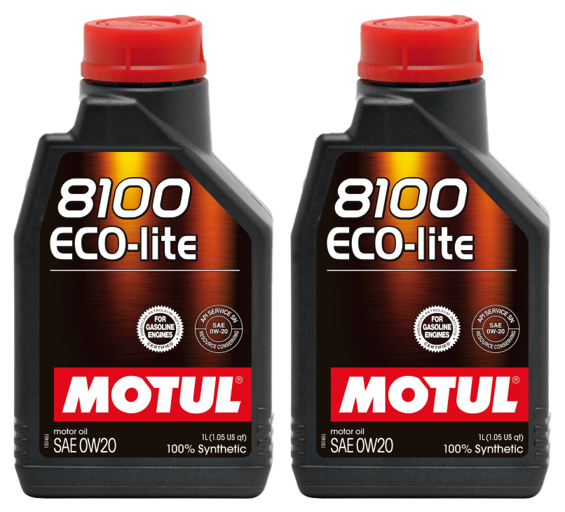 Motul 8100 0W20 Eco-Lite Synthetic Motor Oil 2L 2 Quarts Pack Kit