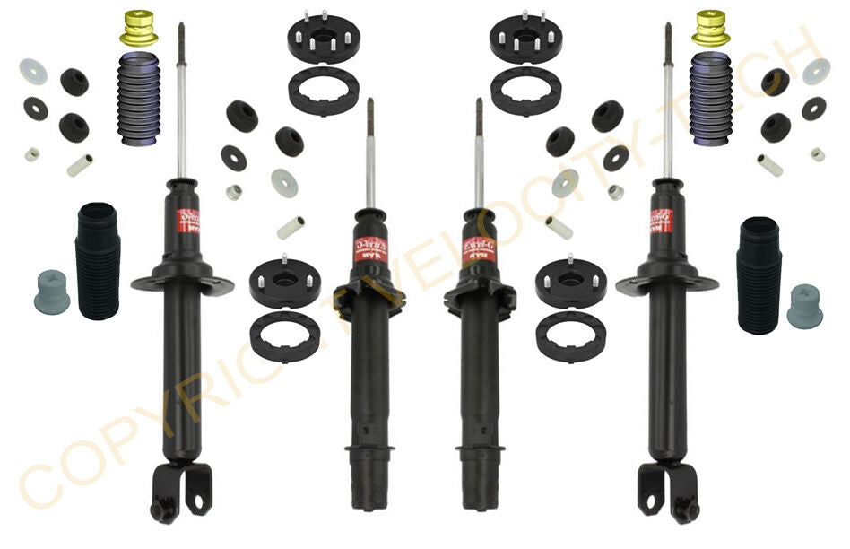 KYB GAS SHOCKS 2008-2015 HONDA ACCORD SEDAN & COUPE WITH BOOTS & MOUNTS KIT