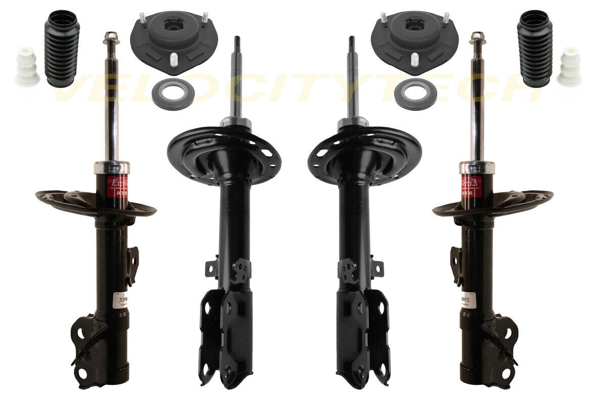 KYB Front & Rear Gas Struts Shocks Mounts Boots for 16-18 Toyota Avalon Set of 4