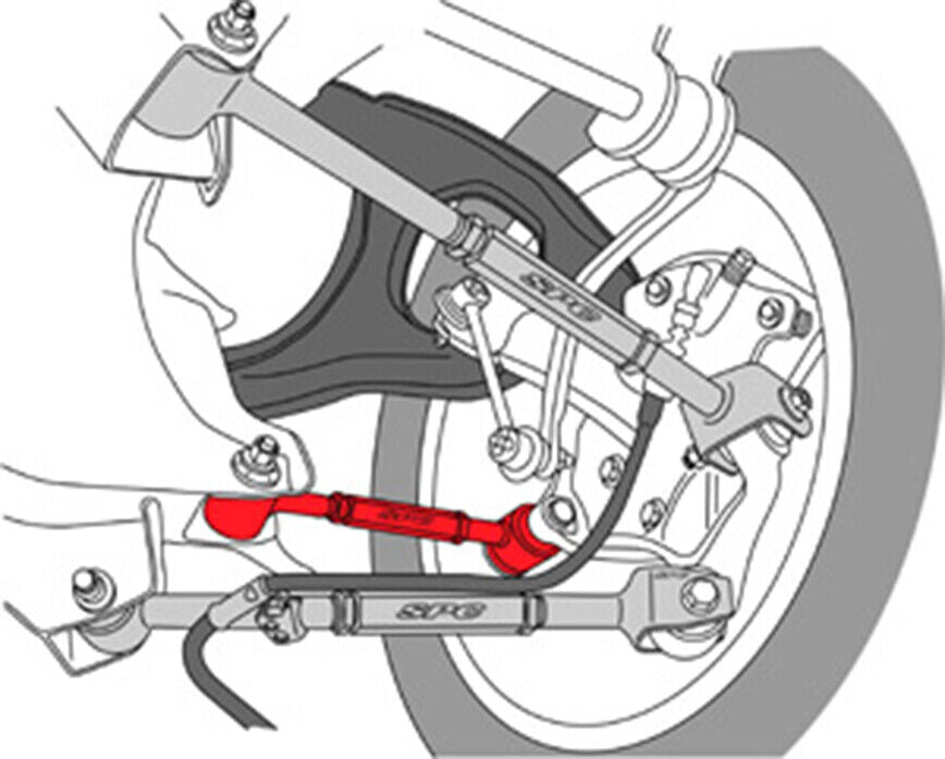 SPC REAR ADJUSTABLE TOE ARM KIT 67555 (1 SIDE)