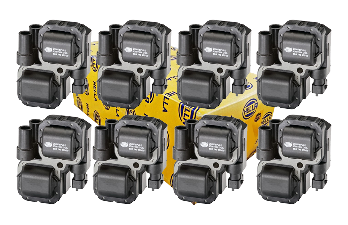 HELLA Ignition Coil Pack for Mercedes ML S C CLK E CL SLK B G SL Class SET OF 8