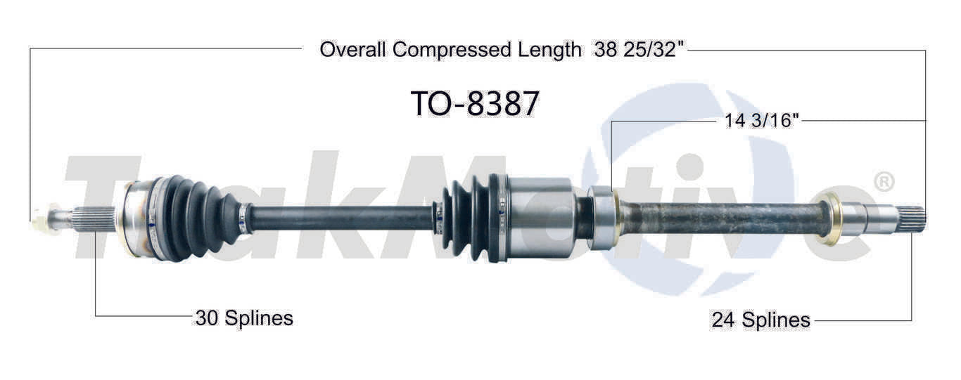 TRAKMOTIVE CV Axle Shaft FRONT RIGHT fits 2013-2017 Toyota RAV4