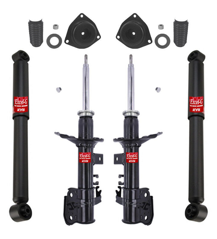 KYB 4 EXCEL-G GAS SHOCKS MOUNTS & BOOTS FITS 00-03 QX4 01-04 PATHFINDER 4WD