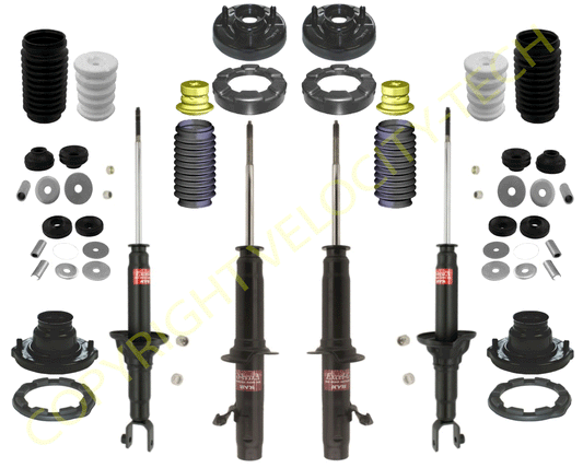 KYB EXCEL-G GAS SHOCKS MOUNTS & BOOTS 90-97 HONDA ACCORD 97-99 ACURA CL FULL KIT